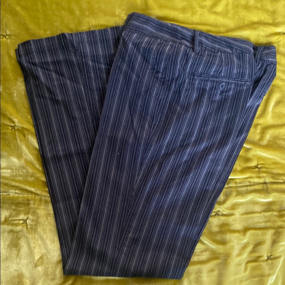 Calvin Klein Chic Vintage Black Striped Bootcut Trousers